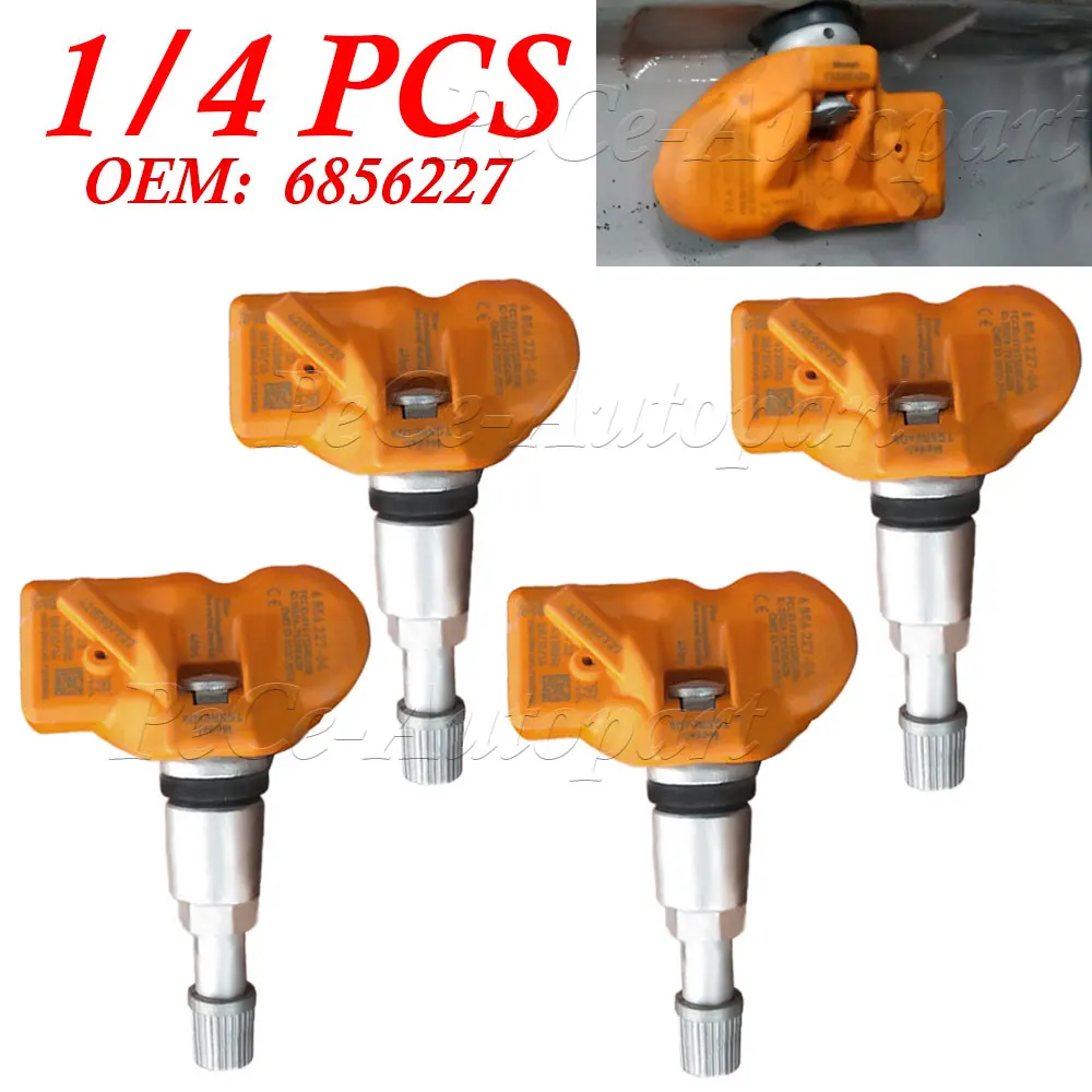 1/4 шт. TPMS 433 МГц 6856227 Датчик давления в шинах для BMW E88 E93 F11 F10 E89 F01 F12 F13 E71 F02 MINI R56 6874829