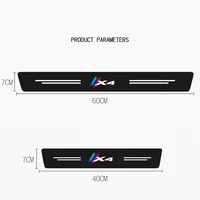 for bmw x4 f26 g02 leather carbon fiber decor decal tuning car door sill protector stickers accessories