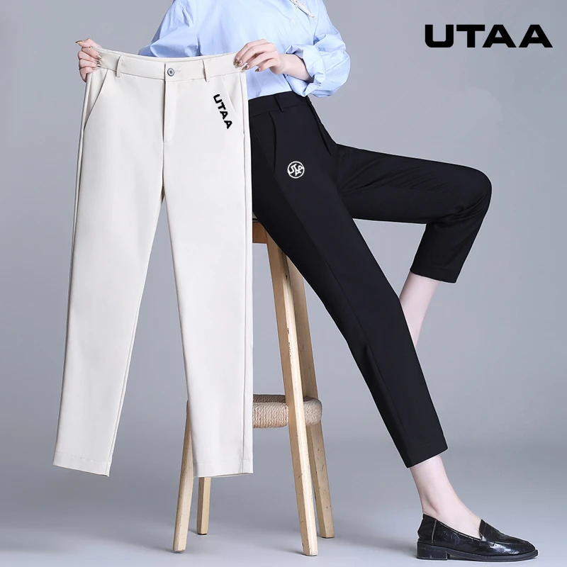 

Malbon Golf Pants Women's Pants Utaa Golf Wear Women Spring 2023 Women Golf Clothing High-waisted Elastic Nine-point Suit Pants