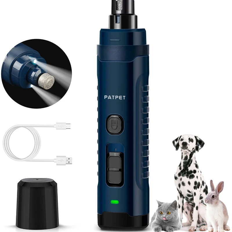 

Nail Trimmers, Rechargeable Electric Pet Nail Grinder, 2-LED Electric Dog & Cat Nail Grinder ,Quiet Design,2-Speed