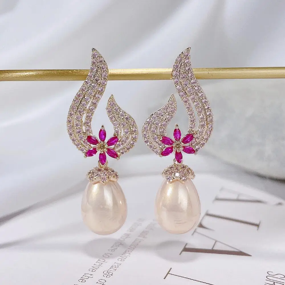 

Женские серьги-подвески SENYU в форме капли воды, с жемчугом