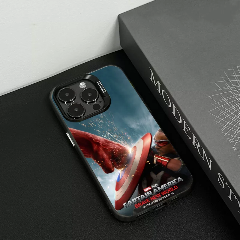 Чехол для телефона Marvel C-Captain A-America 2025 Movie чехол IMD цвета серебристый корпус iPhone 16 15