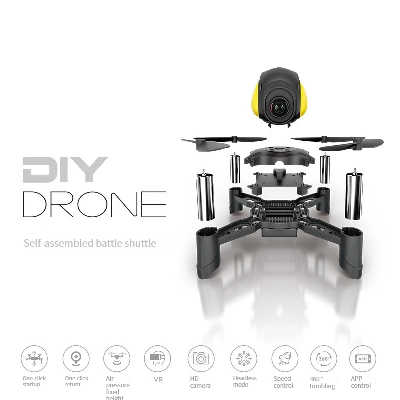 

AGCE 2023 D15 DIY Drone 4K HD With Camera Optical Flow Positioning Assemblable And Detachable Quadcopter Remote Control Toy Gift