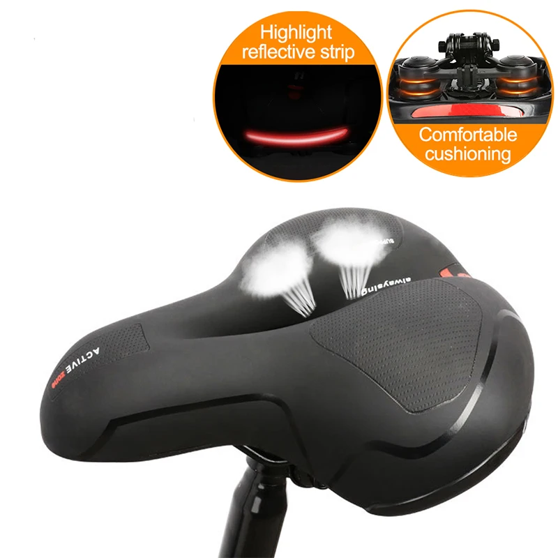 

MTB Bicycle Saddle Seat Big Butt Bicycle Road Cycle Saddle Mountain Bike Gel Seat Shock Absorber Wide Comfortable Accessories