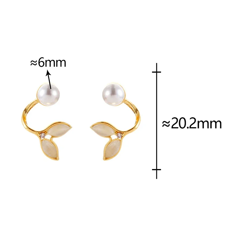 Очаровательные серьги из стерлингового серебра 925 пробы с цирконом и жемчугом