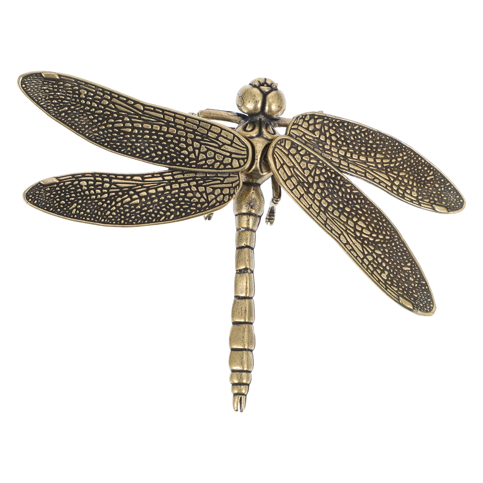 

Dragonfly Brass Figurine Decor Ornament Figurines Statue Sculpture Animal Shui Feng Mini Insect Gold Garden Figure Knobs Luck