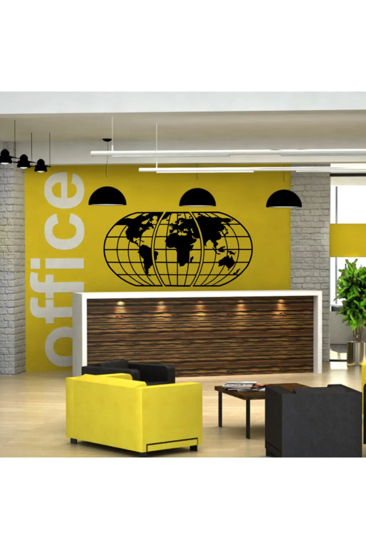 

Wooden Wall Art World Map Atlas 3 Pieces Laser Cut Wooden Wall Decor Black 70*32 cm Home Office Workplace Decoration Gift