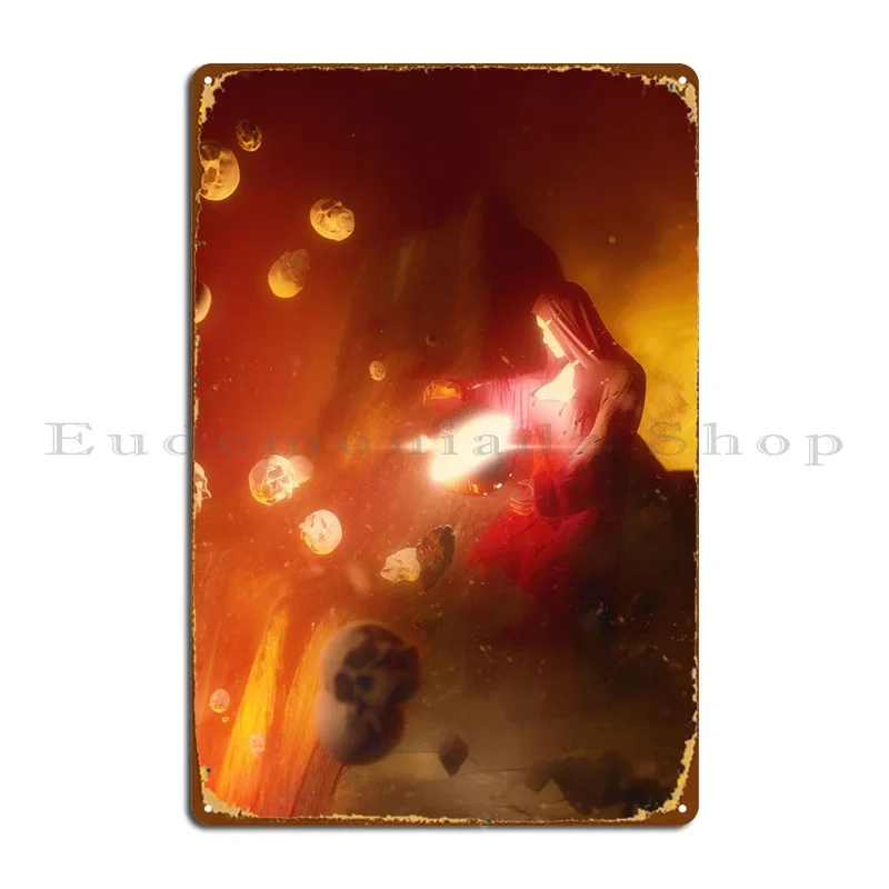 

Металлический плакат Space Volcano, плакат для клуба, бара, гаража, дизайнерское украшение для клуба, вечерние жестяной плакат