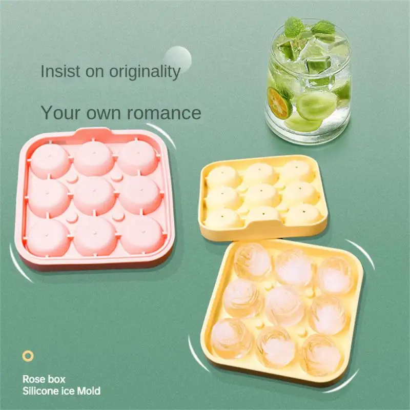 

3D силиконовая форма розы для изготовления мороженого, 13,00*13,00*4,50, устройство для изготовления шариков, многоразовая форма для коктейлей и ви...