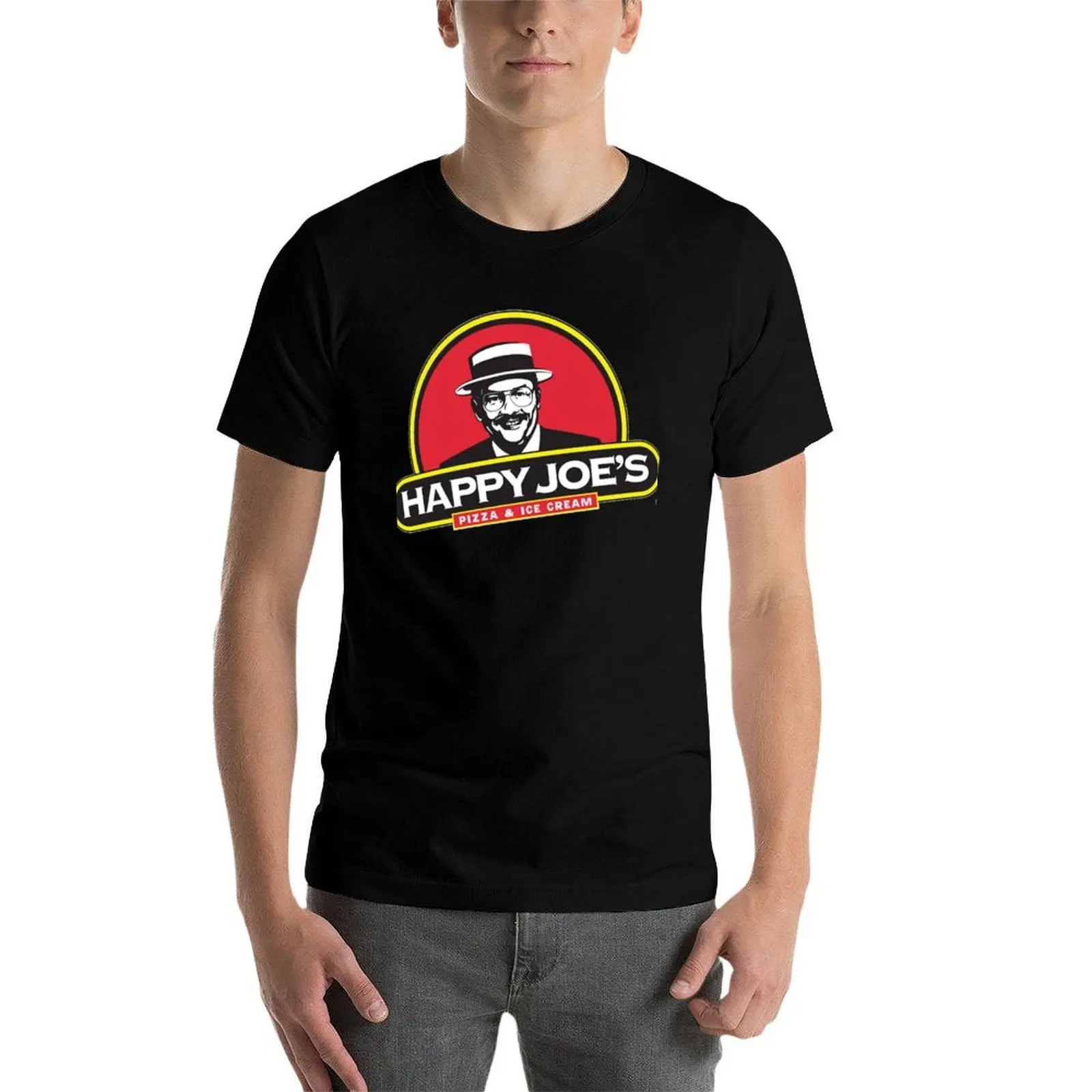 Фото Футболка с логотипом Happy Joes, простой дизайн, короткий рукав №3