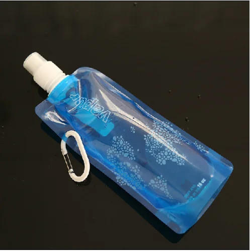 

300-350 мл Экологичная складная сумка для воды с животными из мультфильмов, дорожная бутылка для напитков, безопасная для детей, подарок для детей