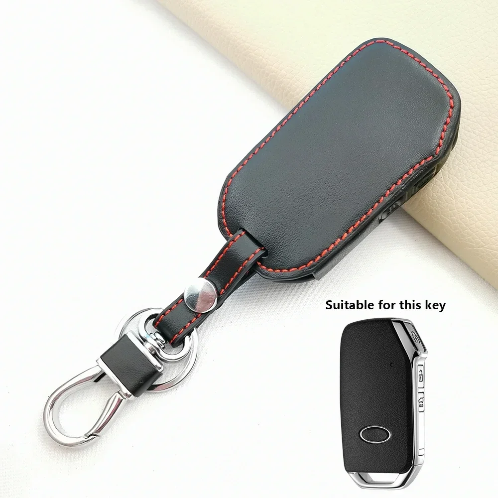 

6- кожаный брелок для ключей для KIA Seltos Sportage NQ5 Sorento Mq4 GT LINE K5 DL3 Carnival Ev6 2021 2020, чехол для ключей от автомобиля