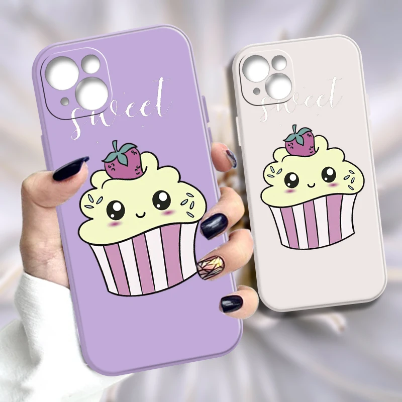 

Чехол для iPhone 11, чехол 6 13 Max 12 2020 ProMax 7 XR Plus 8 X Xs Mini 11 SE 6s, милый маленький милый чехол для телефона с изображением торта, модная Селена