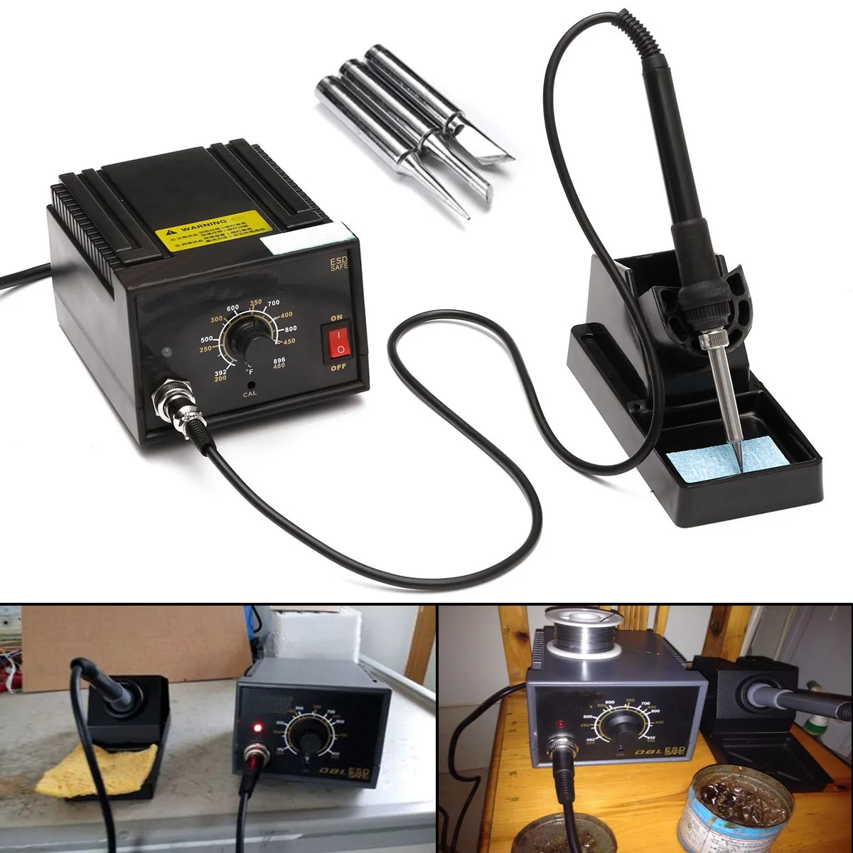 

110V 220V Black Metal Electric Rework Soldering Station Iron LCD Display Desoldering SMD Welding Repair Tool
