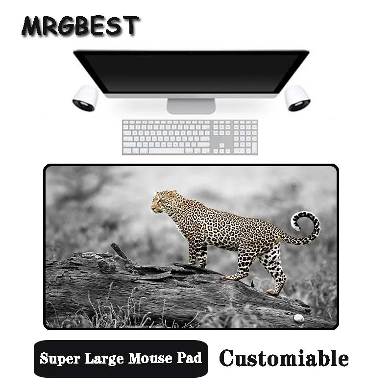 

MRGBEST Big Promotion Large Size Multi-size Locked Mouse Pad Prairie leopard animal Pattern PC Computer Notebook Desk Mat