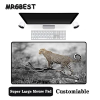 mrgbest big promotion large size multi size locked mouse pad prairie leopard animal pattern pc computer notebook desk mat