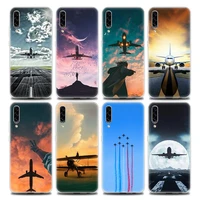 aircraft plane airplane clear phone case for samsung a70 a70s a40 a50 a30 a20e a20s a10 a10s note 8 9 10 20 silicone
