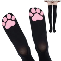 sexy cat paw socks kawaii 3d cat claw for women paw stocking lolita cosplay pawpad socks cosplay cat paw pad thigh high socks