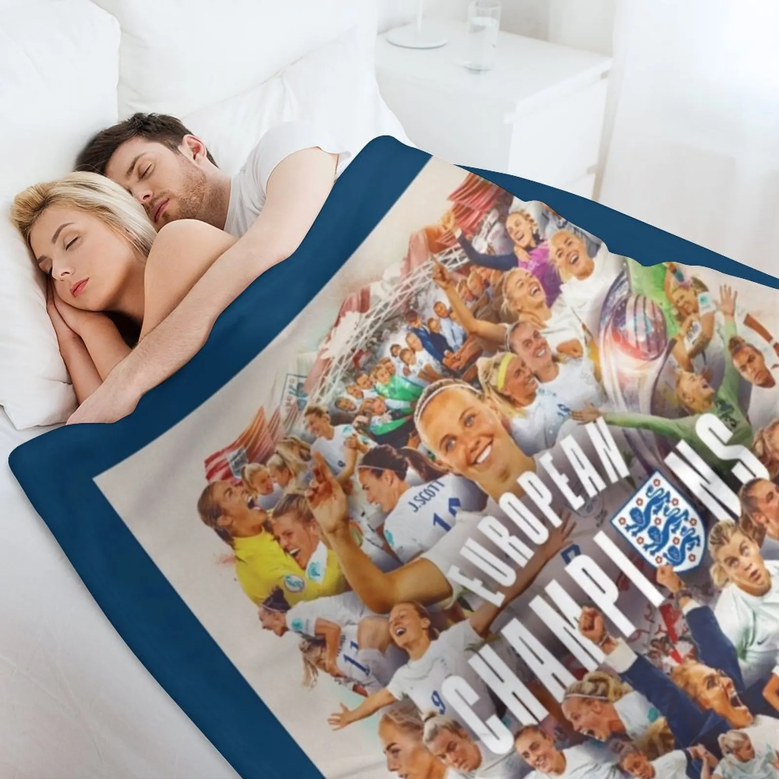 Одеяло Lionesses England European Champions плюшевое клетчатое одеяло в клетку милые плед-одеяла