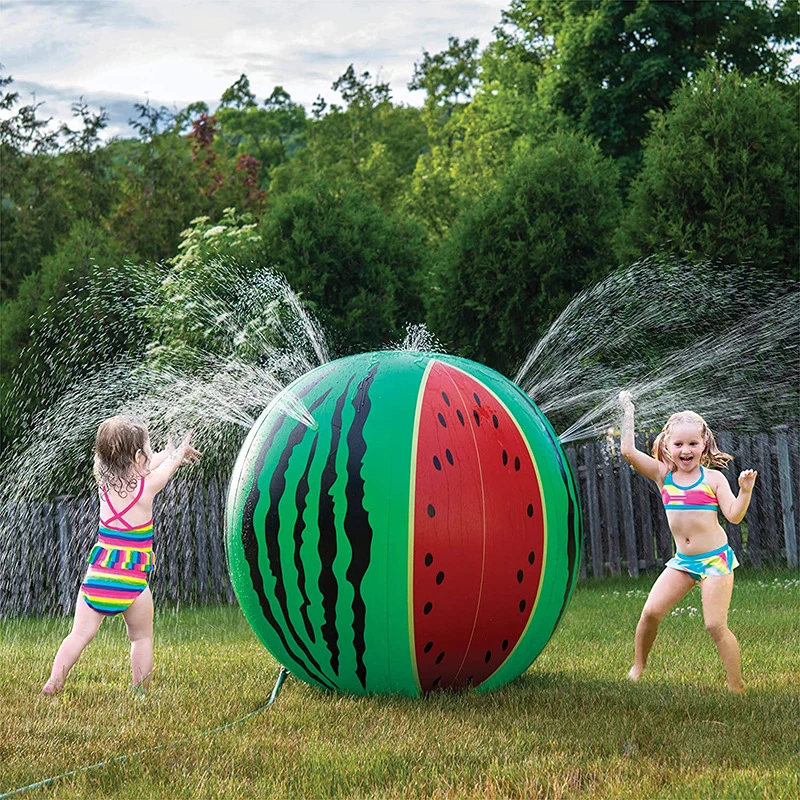 

1pc 60cm Summer Swimming Water Ball Outdoor Party Water Game Toys Inflatable Polo Spray Watermelon Ball For Kids