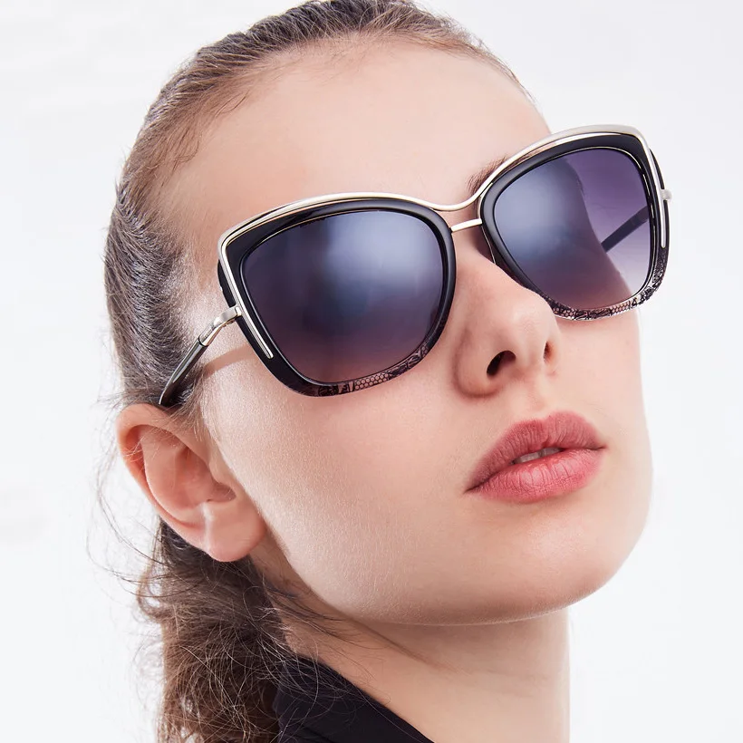 

Evove Cat Eye Sunglasses Women Fashion Sun Glasses for Female White Cat's Eye Eyewear Driving Anti Reflection