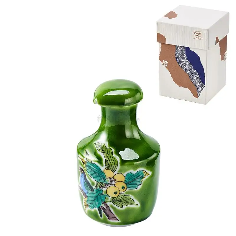 

Kutani Seasoning Box Japanese Ceramic Sauce Bottle Sauce Bottles for Soy Sauce and Vinegar Small Size Seasoning Pot