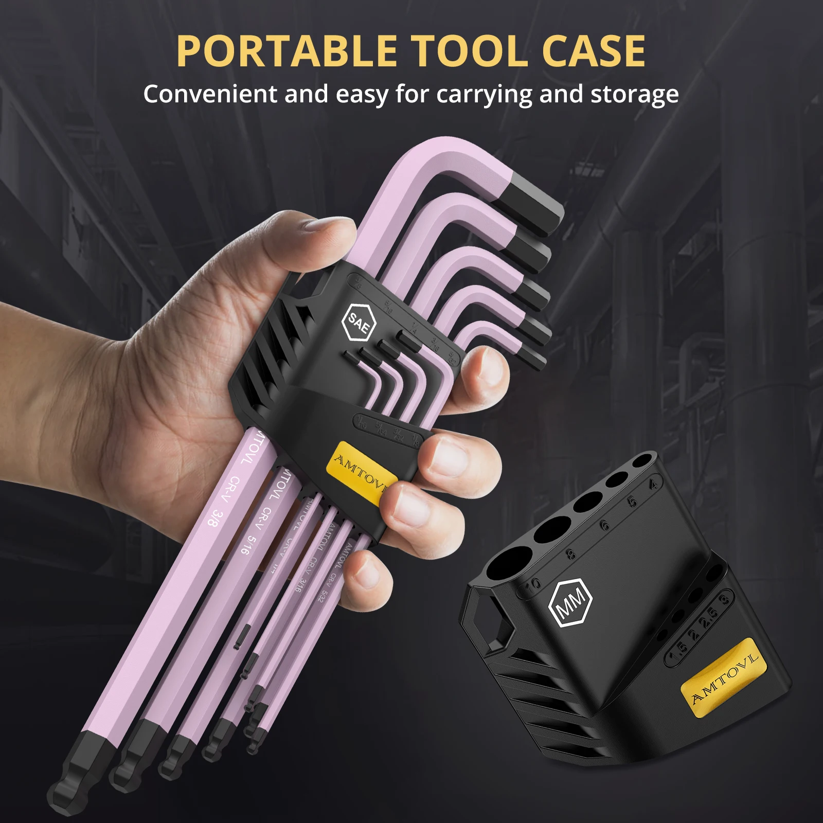 Красочный Набор Шестигранных Ключей Из 18 Предметов Sae И Метрических С Длинной