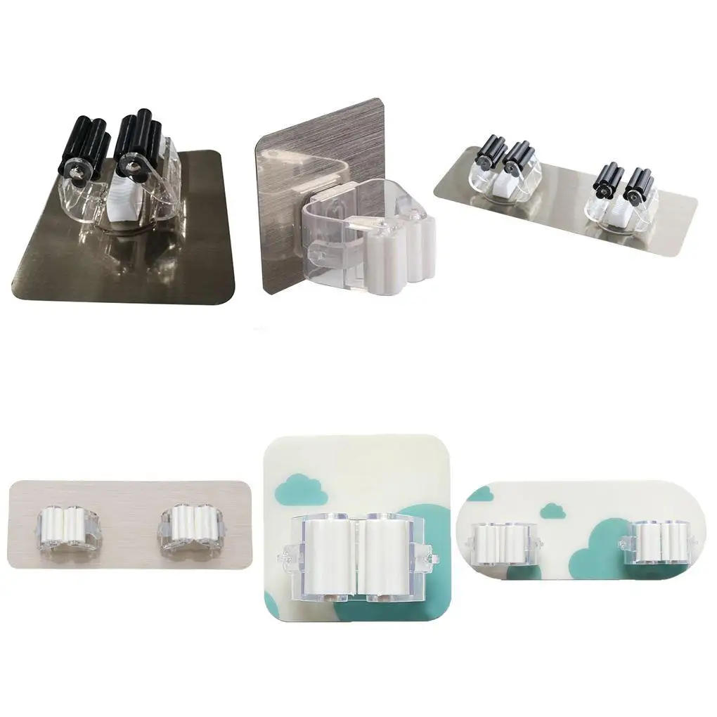 

Wall Mounted Mop Organizer Holder Brush Broom Hanger Storage Rack Kitchen Tool Wall Housekeeper Accessory Hanging Pipe Hooks