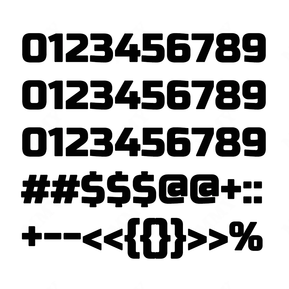 

1", 2", 3" SELF ADHESIVE VINYL NUMBERS UPPER STICKERS CAR STICKER 7
