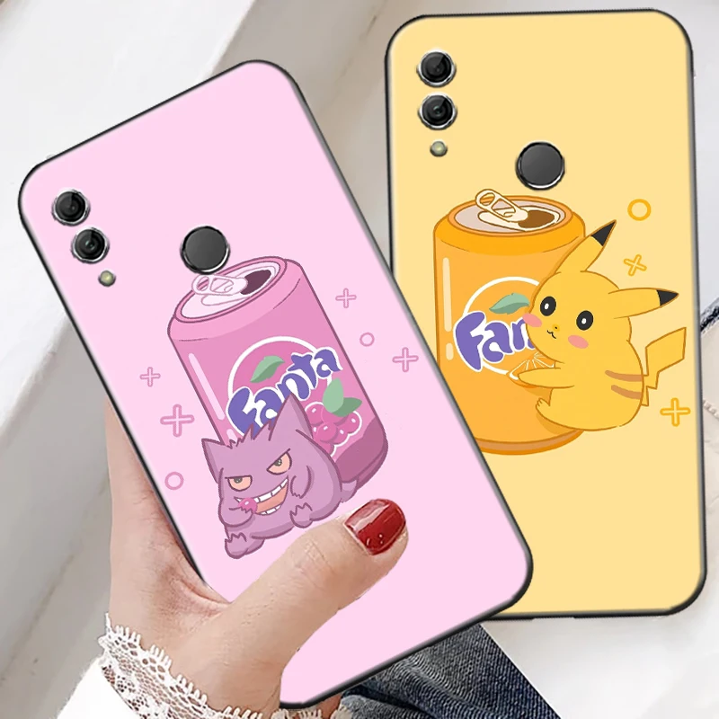 

Cartoon Snoopy Phone Case For Huawei Honor 30S 30 Lite Pro 20 V20 20i 20 Lite 10 V10 10i 10 Lite Black Liquid Silicon