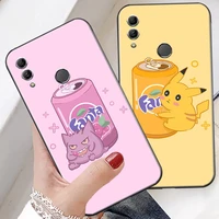 cartoon snoopy phone case for huawei honor 30s 30 lite pro 20 v20 20i 20 lite 10 v10 10i 10 lite black liquid silicon