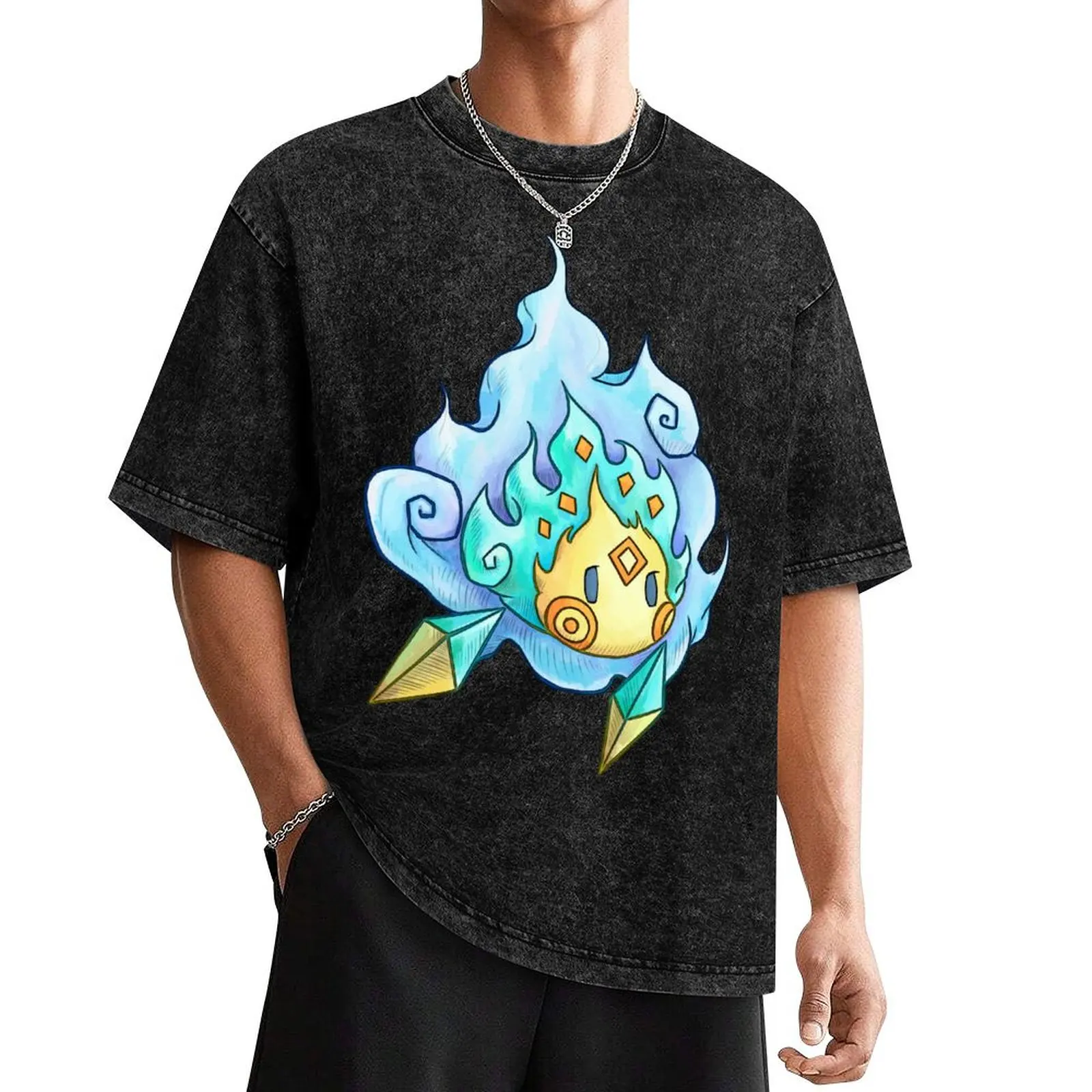 Wisp Secret of Mana-Seiken Densetsu футболка летняя рубашка тяжелая веса милая одежда