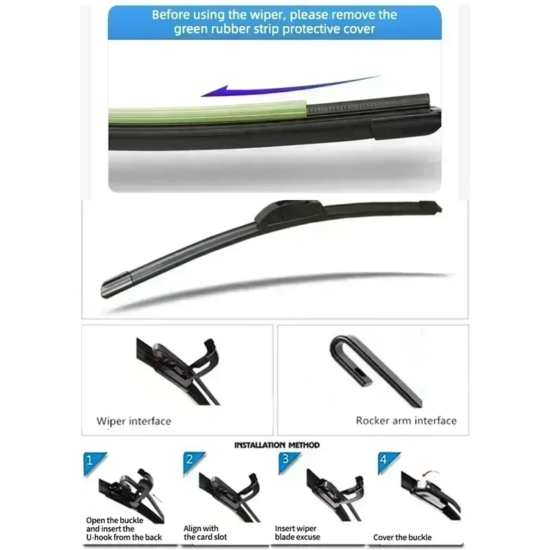 2x для Jeep Wrangler TJ TJL 1997-2006 2005 2000 1999 1998 из натурального каучука щетки переднего