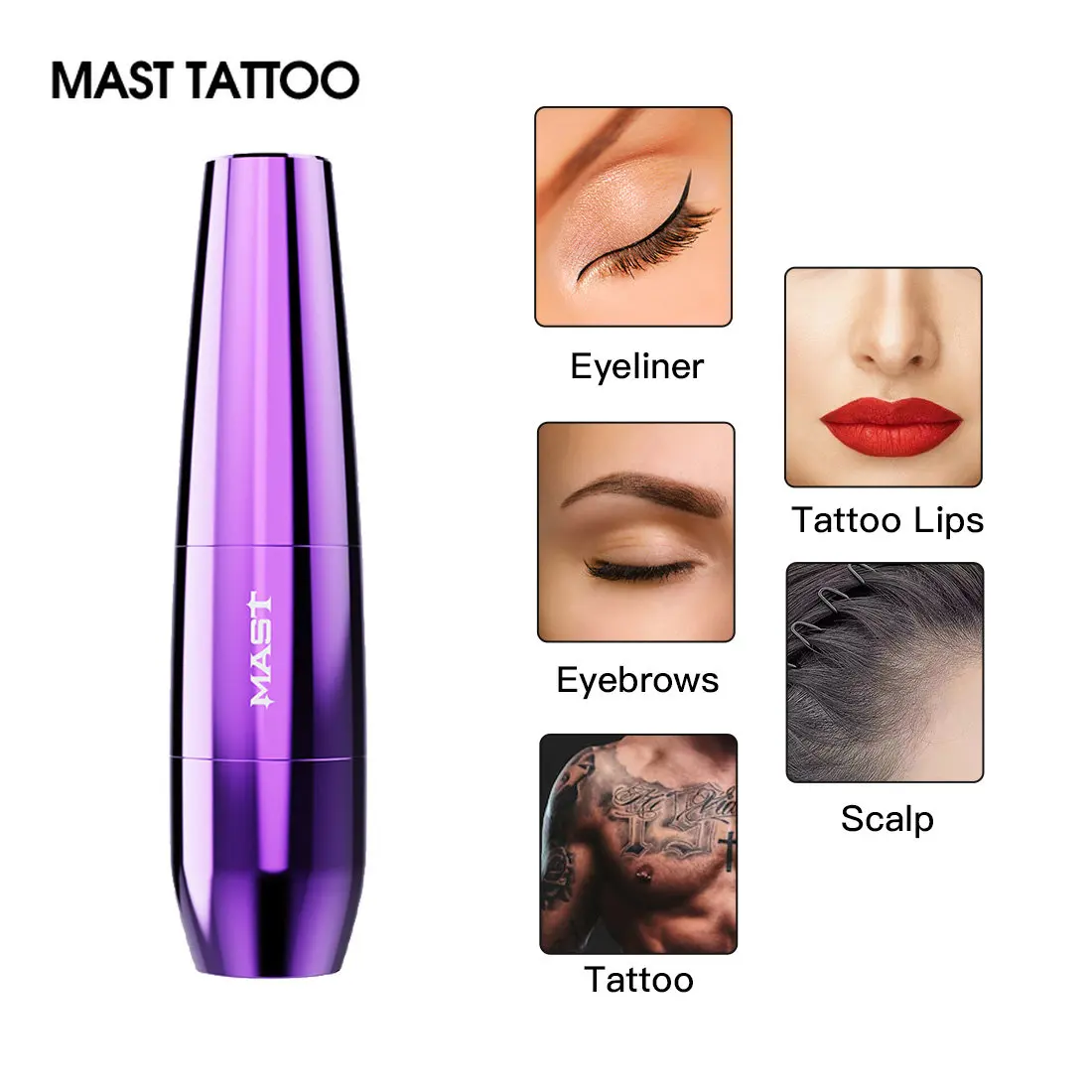 Mast Tattoo P15 Coreless Powerful Motor Short Tattoo Pen Rotary Makeup Permanent RCA New Design Tattoo Machine Pen Supply