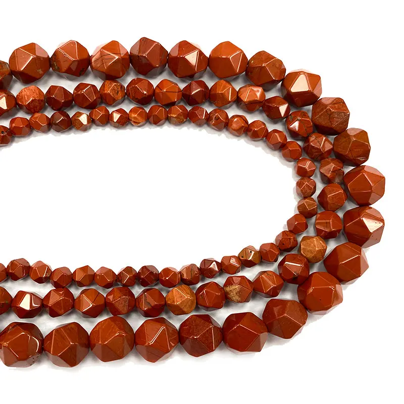 

Оптовая продажа, бусины яшмы из натурального граненого круглого камня красные для изготовления ювелирных изделий «сделай сам», подвески дл...