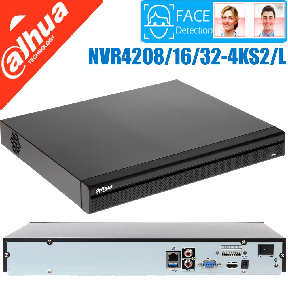 

DAHUA mutil language DH-NVR4208-4KS2/L DH-NVR4216-4KS2/L DH-NVR4232-4KS2/L 8/16/32 Ch 4K H.265 AI face Network Video Recorrder
