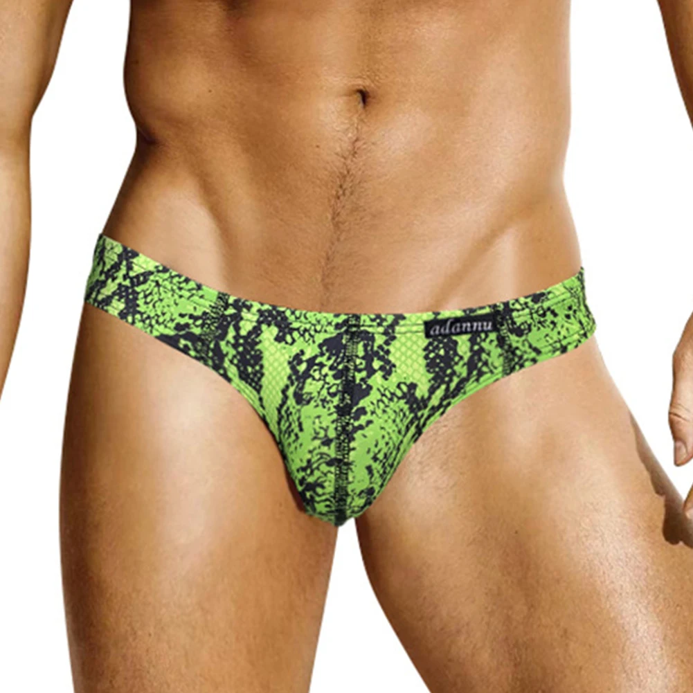 

Мужские стринги G-String, мужские жевательные трусы, леопардовое кожаное нижнее белье, модные трусы с отделкой для мужа