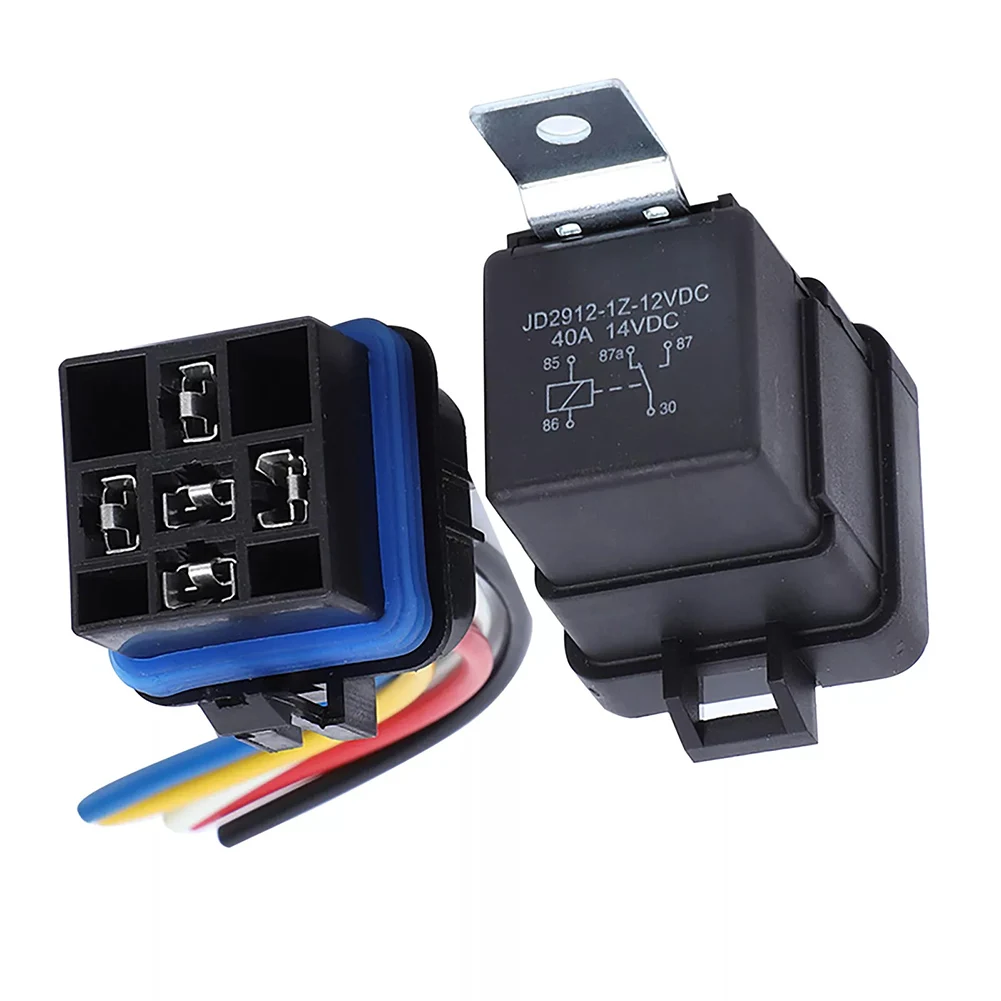 SPDT 5-контактный DC12V 40A водонепроницаемый комплект реле с проводами 2AWG для замены