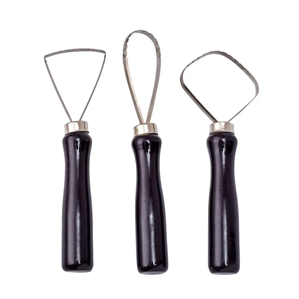 

3PCS/Set Sculpture Scraper Carved Sludge Shaper Ceramic Pottery Clay Trimming Big Loop Tool Kit