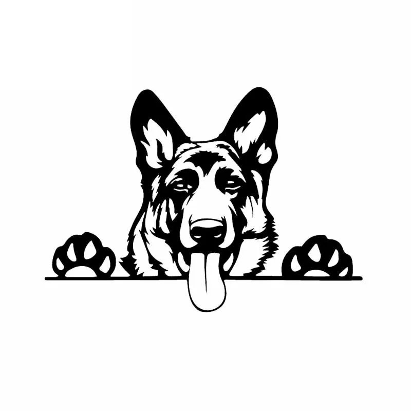 17 см x 12 см современное искусство смешное животное KK виниловая наклейка на автомобиль родитель немецкой овчарки черный/Серебряный автомобильные аксессуары