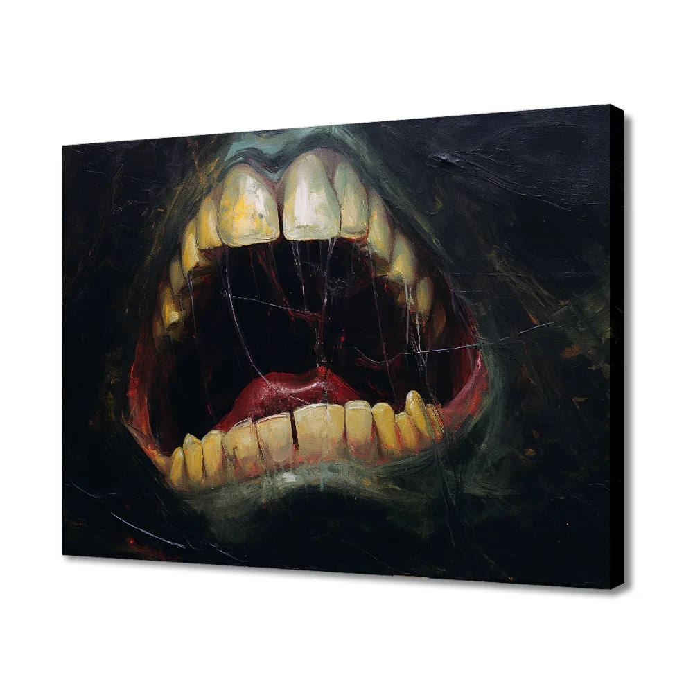 

Forbeauty абстрактный черный фон зубы рамка галерея холст живопись красочная ваза античный для украшения дома