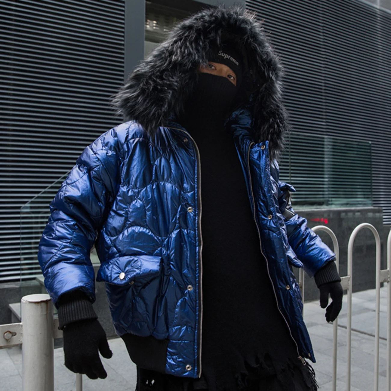 Parkas Function Jacket Harajuku Casual Fur Collar Hooded Winter Bomber Jacket Coats Mens Thick Outwear Streetwear