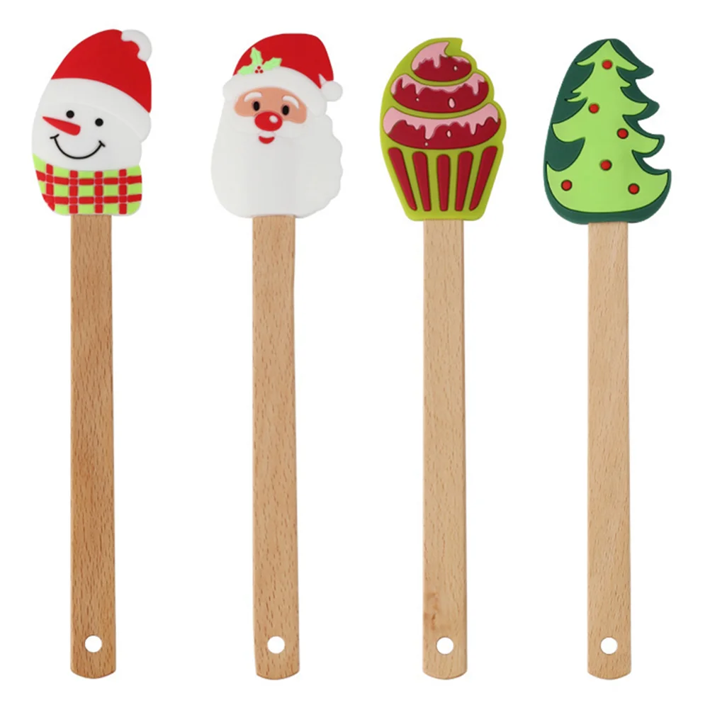 

Spatula Christmas Cake Scraper Butter Scrappers Baking Xmas Kitchen Silicone Jam Spreader Set Mixing Decorating Batter Cream