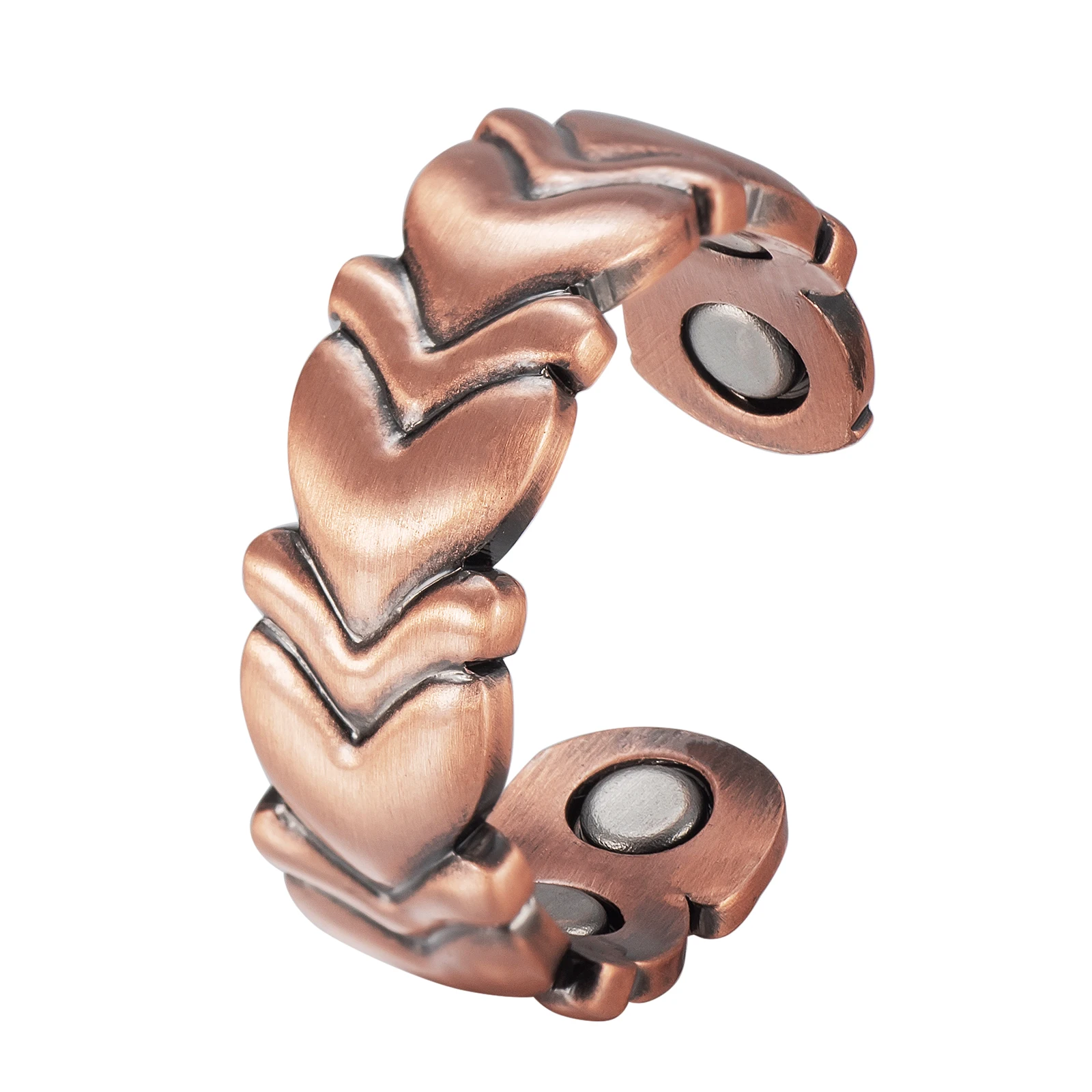 

Promote joint health, ease arthritis. Copper magnetic ladies' ring: an elegant, caring gift radiating grace.