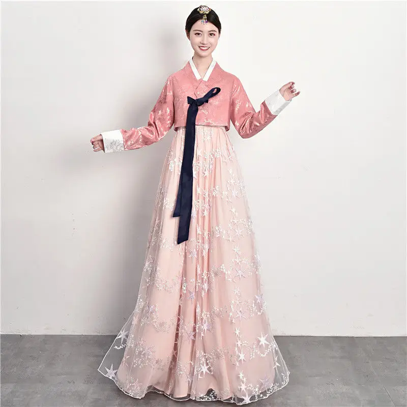 

Chiffon Korean Dress Female Traditional Korean National Costume Adult Dress Korean Dress Xianzu Dance Performance Dress
