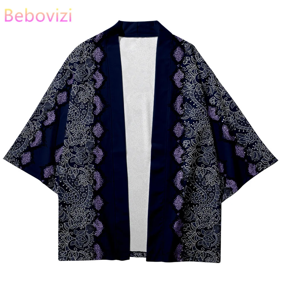 

Plus Size XXS-6XL Retro Ethnic Pattern Summer Creative Japanese Kimono Cardigan Robe Women Men Haori Yukata