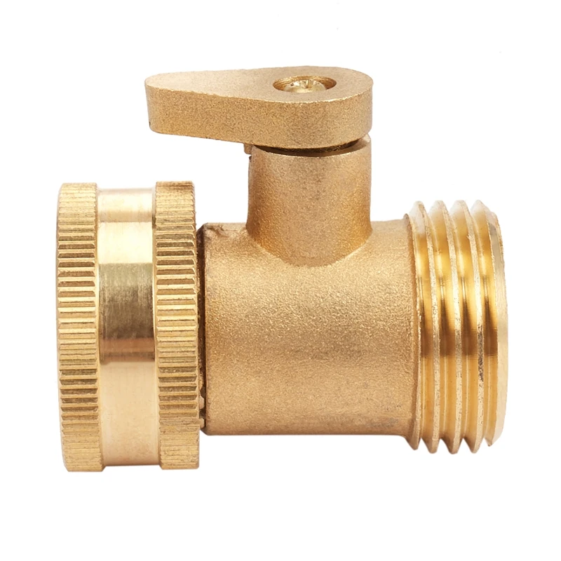 

3/4 Inch Garden Hose Water Pipe Connector Brass Valve Faucet Taps Splitter With Shut Off Switch