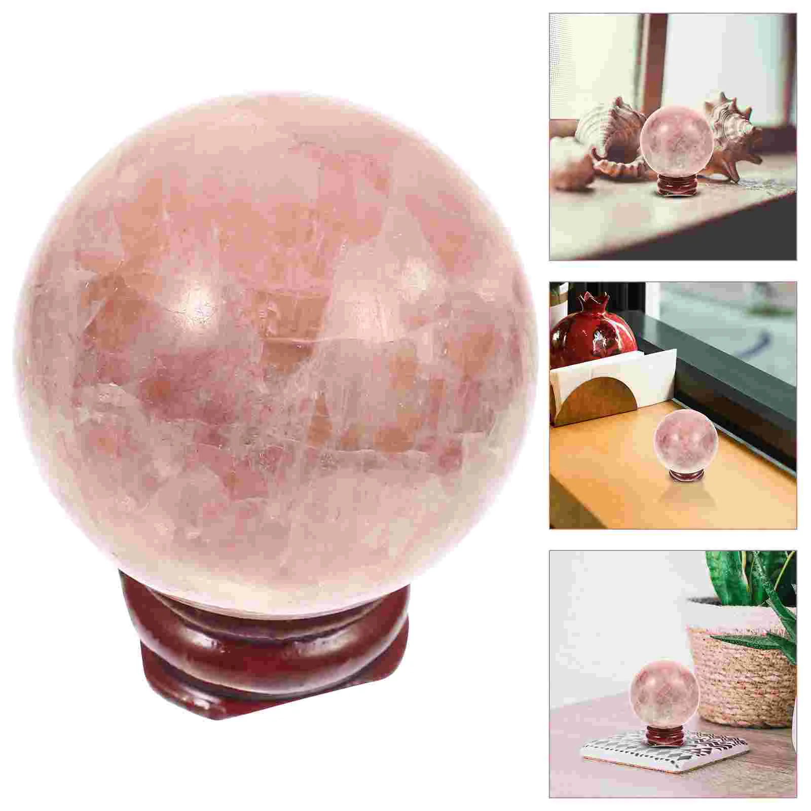

Crystaldecoration Sphere Naturalstand Home Wood Adornment Desktop Tabletop