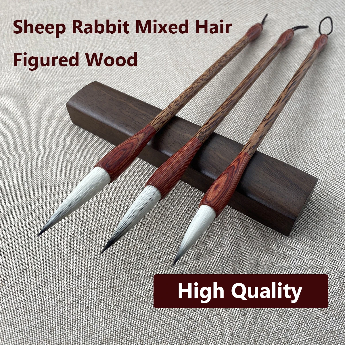 

Hair Chinese Figured Pen Writing Calligraphy Traditional Soft Mixed Rabbit Brush Professional Sheep Ink Painting Wood Boutique
