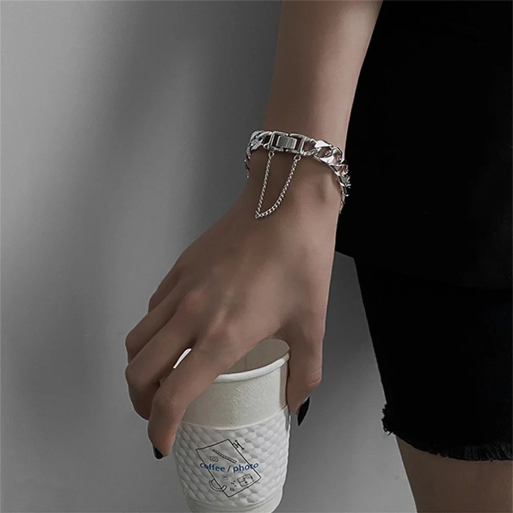 

European And American Metal Chain Bracelet Stainless Steel Men's And Women's Bracelet Ring Women Free Shipping Products